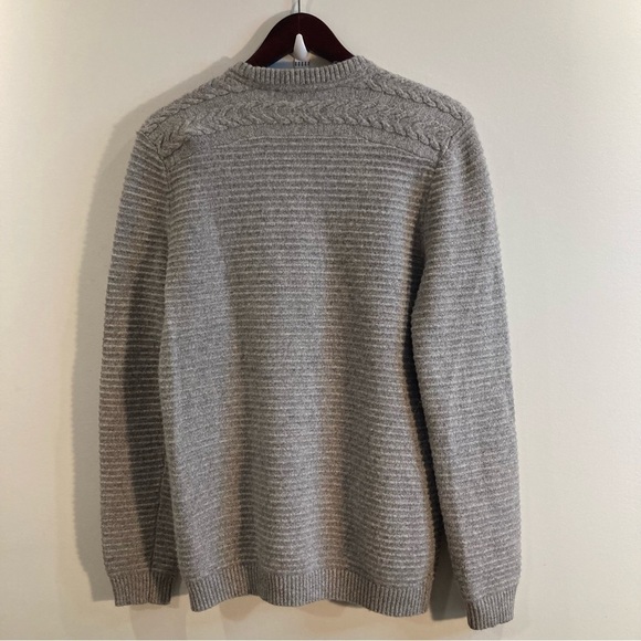 TED BAKER Sz 4 (US 10) Ribbed  Cable Knit Wool Alpaca Polyamide Blend Sweater - Picture 8 of 8